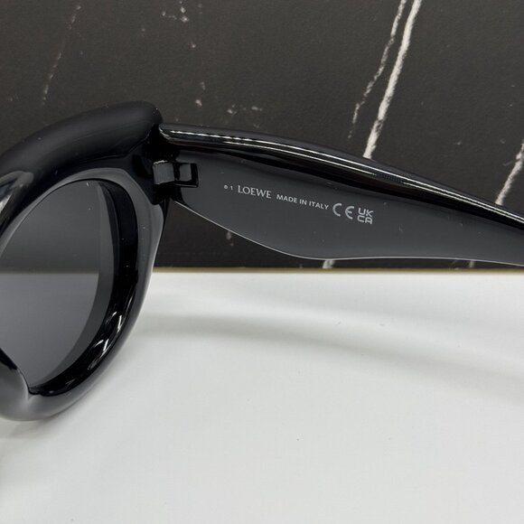NEW LOEWE LW40118I 01A WOMEN SUNGLASSES BLACK LOEWE EYEWEAR - Picture 11 of 12